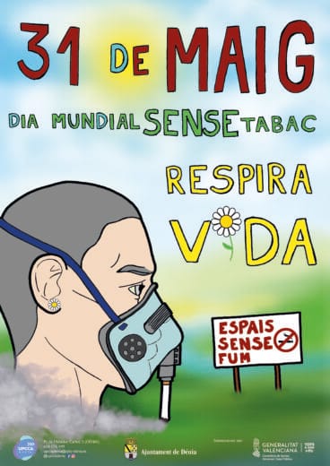 Cartel del Día Mundial sin tabaco en Dénia
