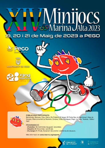 Cartell XIV Mini Jocs Olímpics de la Marina Alta en Pego