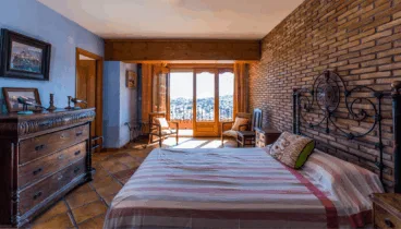 Dormitorio doble con vistas al paisaje espectaculares