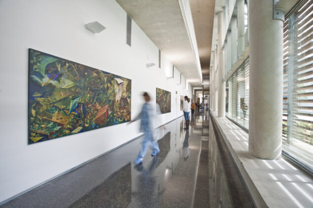 Imagen: Exposición en los pasillos del Hospital de Dénia