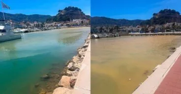 imagenes del puerto de denia con la mancha marron