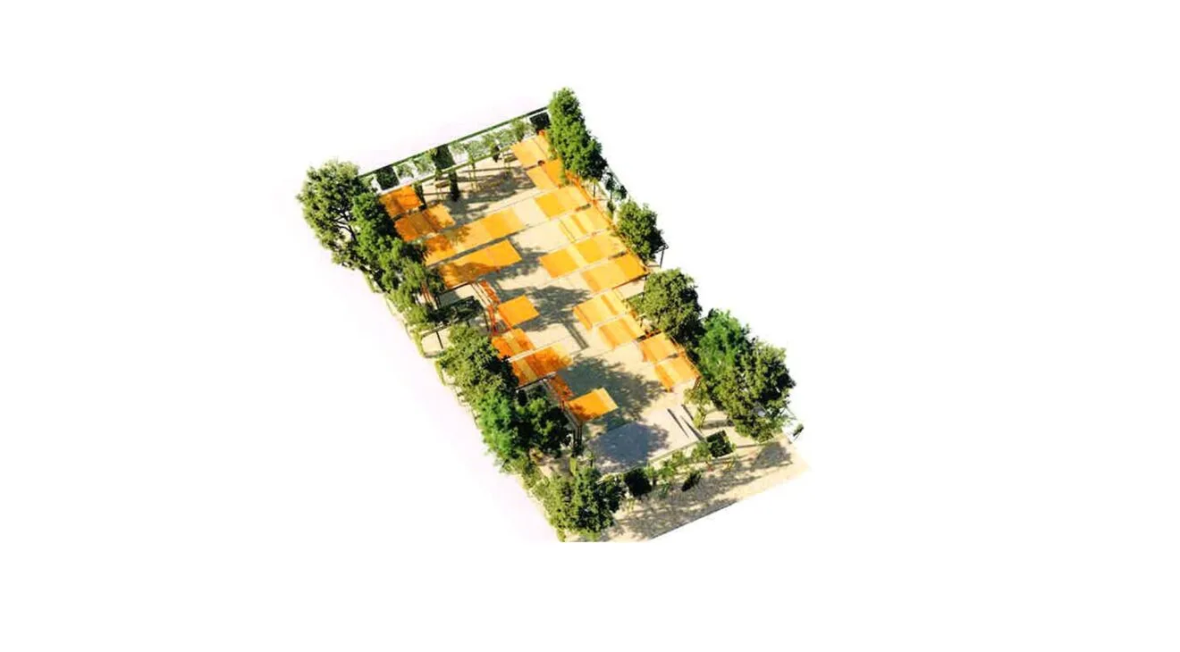 Plano del parque que irá ubicado en ese espacio