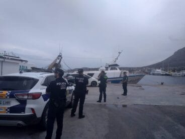 Policía Local y Guardia Civil en el levantamiento del cuerpo