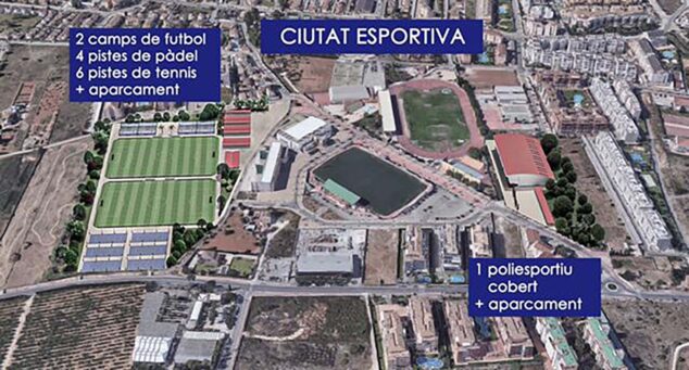 Imagen: Proyecto de Ciudad Deportiva del PP en Dénia