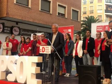 vicent grimalt durante el mitin de cierre de campancc83a en denia