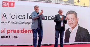 Vicent Grimalt junto a Ximo Puig en un acto de Dénia