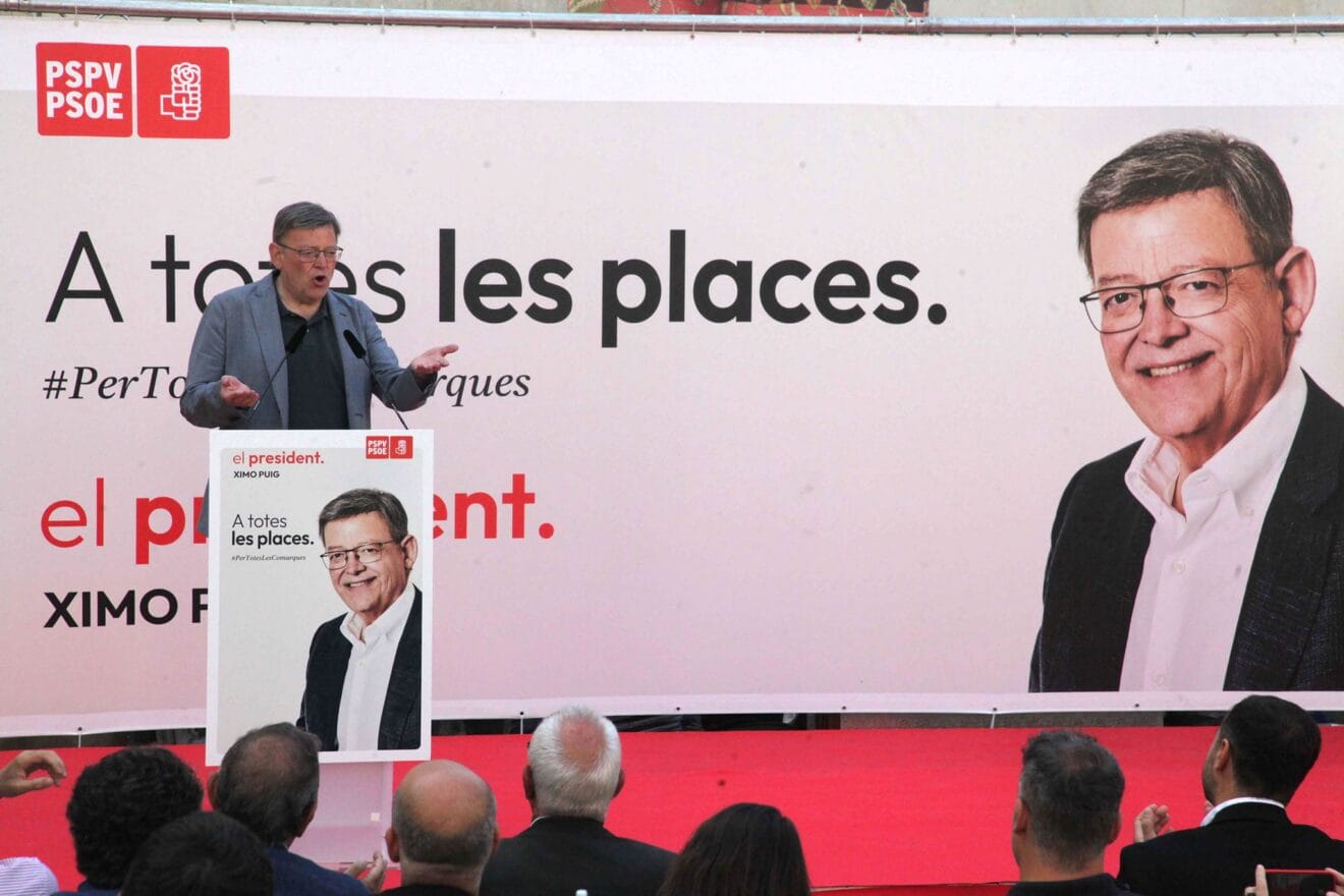 Ximo Puig durante el acto de Dénia