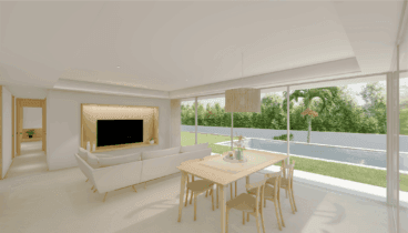 Amplio salón-comedor con cocina integrada