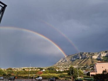 arcoiris doble desde el montgo hasta denia