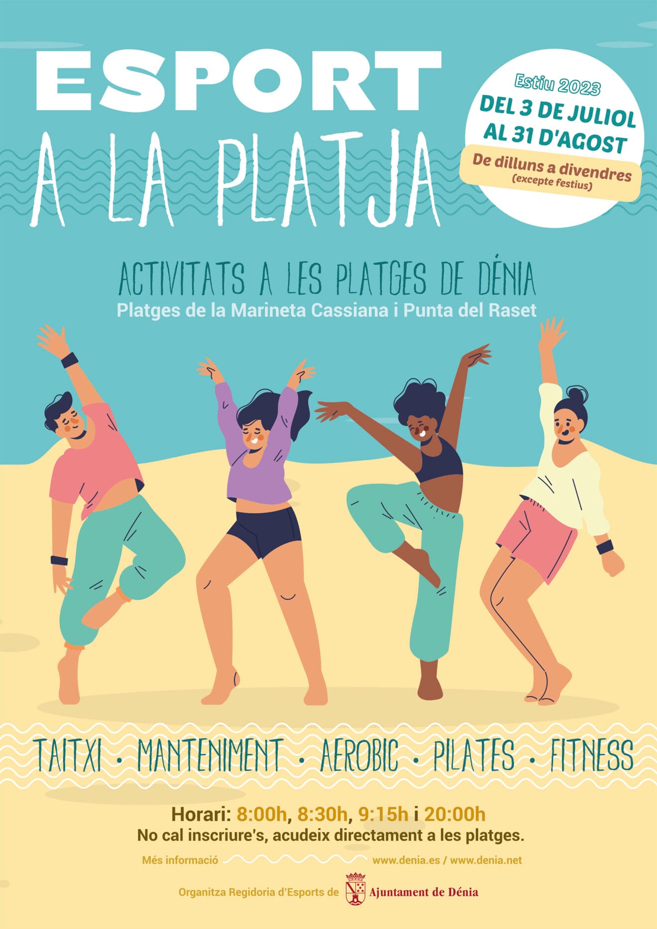 Cartel de 'Esport a la platja' de Dénia
