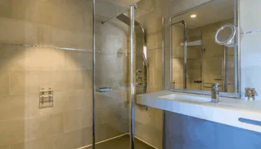 Cuarto de baño de la habitación La Font