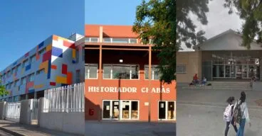 de izquierda a derecha ies sorts de la mar ies historiador chabas e ies maria ibars