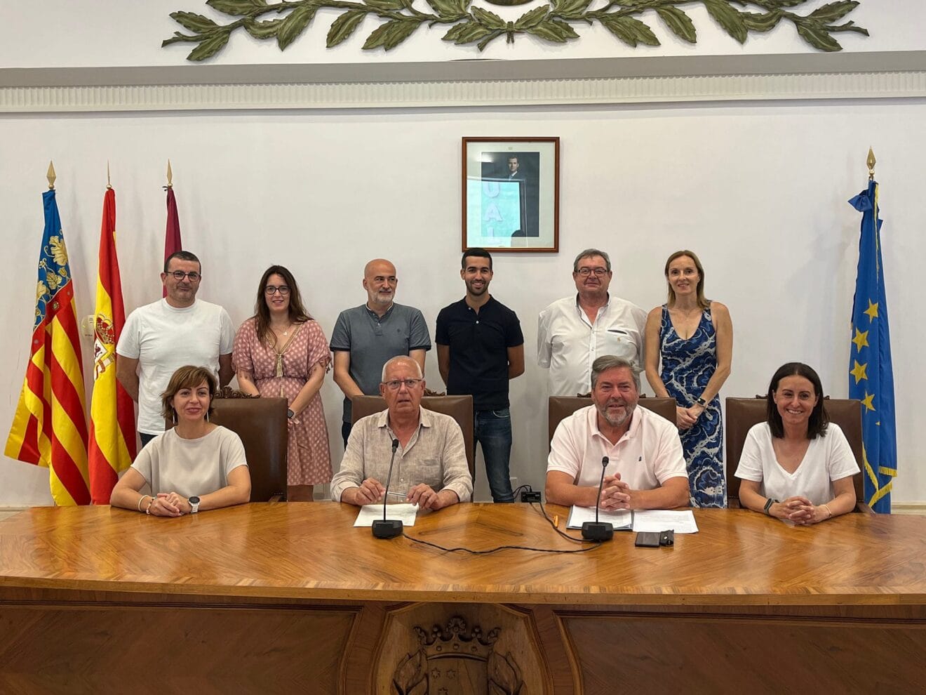 Ejecutivo local de Dénia durante la presentación de competencias