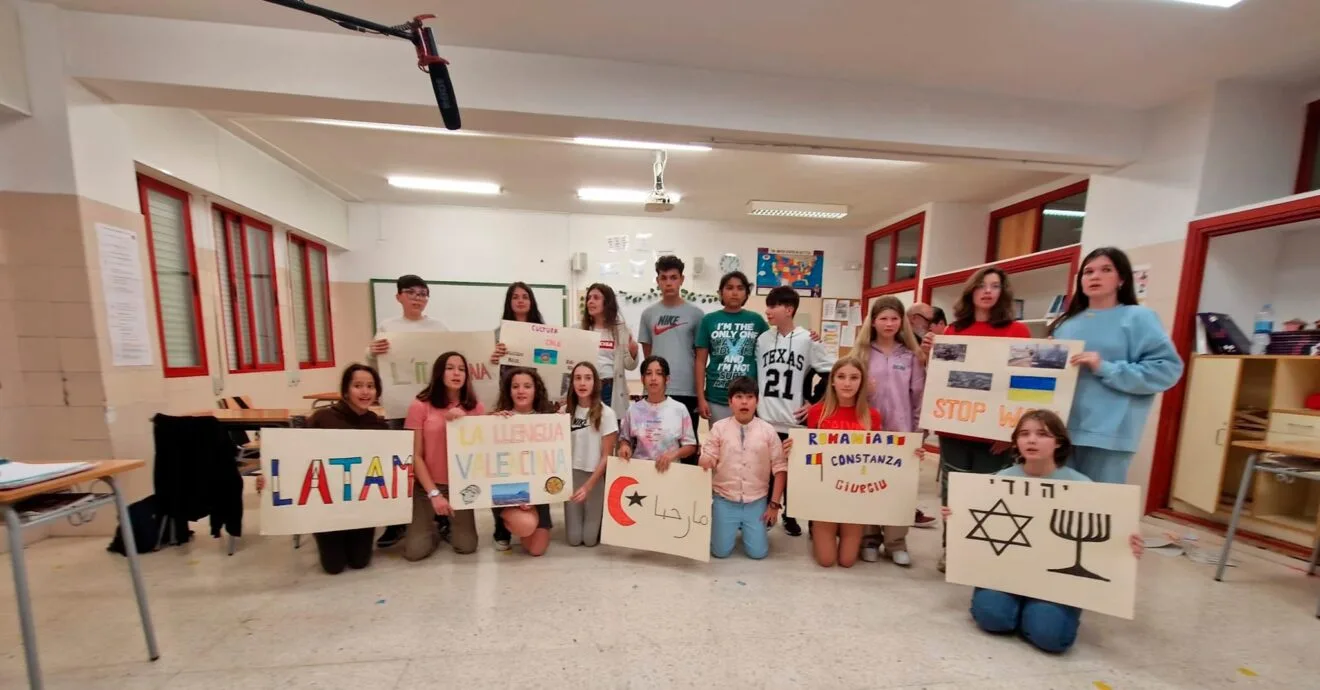 Escena del corto 'La mestra' de los alumnos del I.E.S. Maria Ibars de Dénia