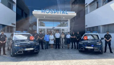 hcb denia cardioprotege la ciudad con la policia nacional