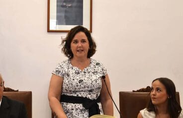 Maite Pérez Conejero en la toma de posesión de su cargo en 2019