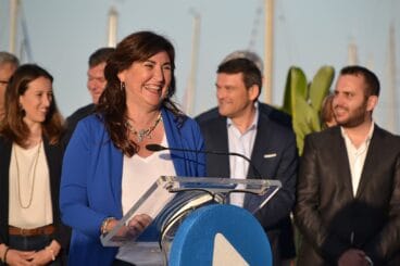 María Mut durante la campaña de 2019