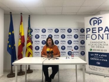 Pepa Font durante su comparecencia ante los medios