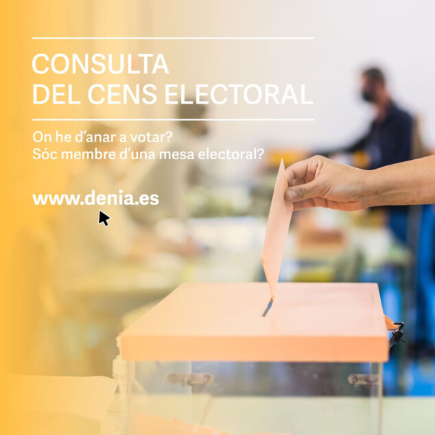 Imagen: Cartel de la nueva web sobre el censo electoral en Dénia