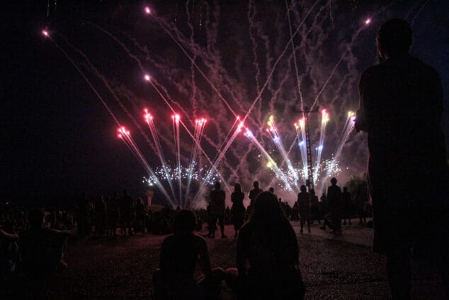 castillo de fuegos artificiales de fiestas en denia 2023 02
