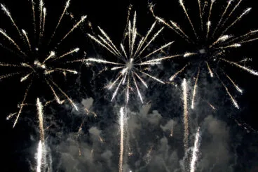 Castillo de fuegos artificiales de fiestas en Dénia 2023 05