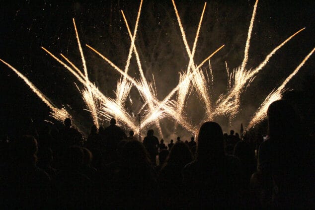 castillo de fuegos artificiales de fiestas en denia 2023 10