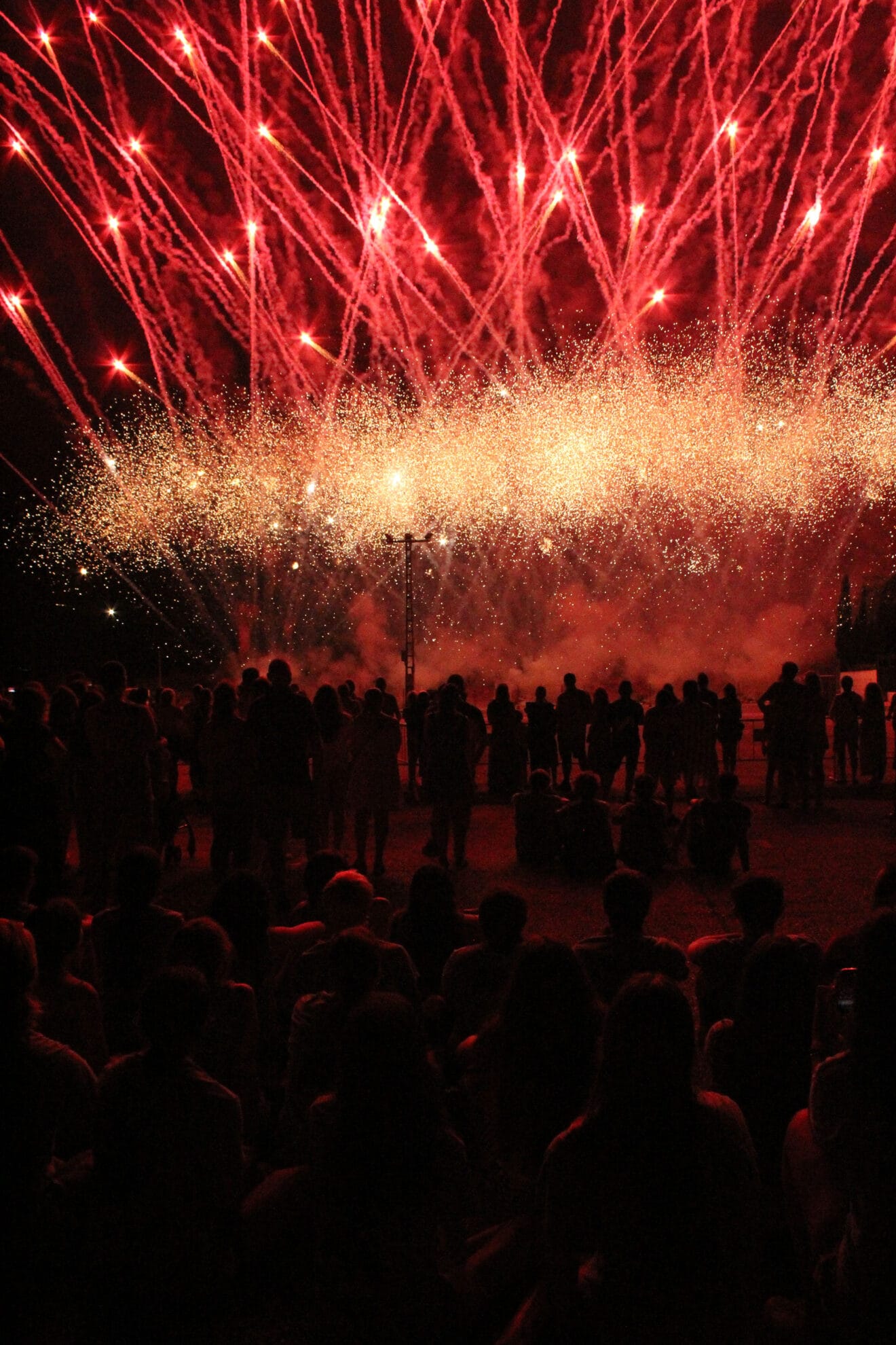 Gran expectación durante el castillo de fuegos de las fiestas mayores de Dénia 2023