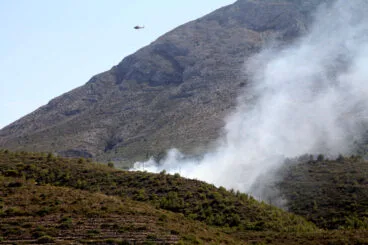 Incendio en el Montgó Dénia