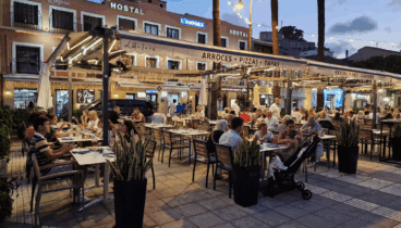 Increíbles vistas nocturnas de la terraza de L’Anfora