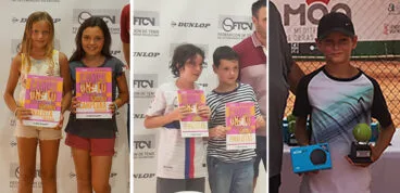 jugadores del club de tenis ganadores