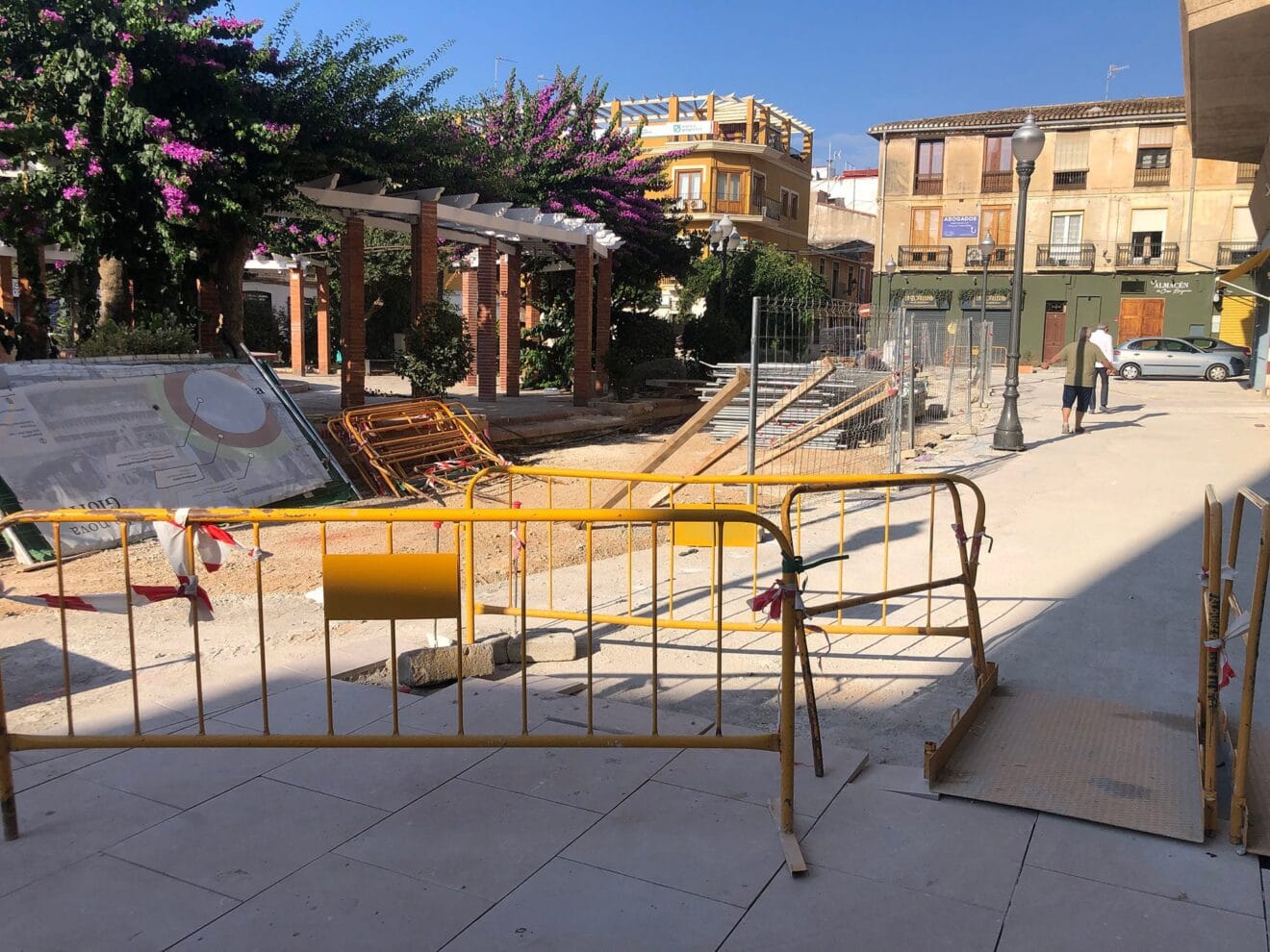 La zona menos visible de la Glorieta, todavía con mucho trabajo por delante