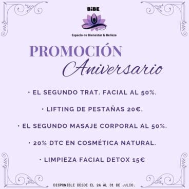 Promociones de aniversario en BiBe