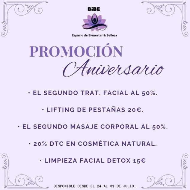 Invierte en tu belleza y bienestar: consulta las promociones del aniversario de este centro 2 Imagen: Promociones de aniversario en BiBe