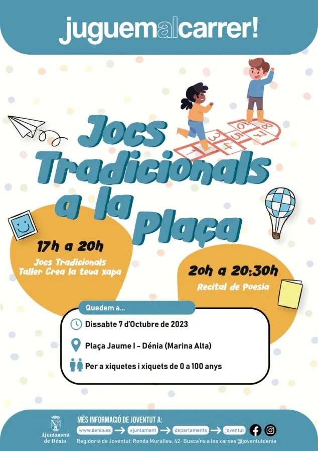 cartel de las actividades de joventut para el nou doctubre