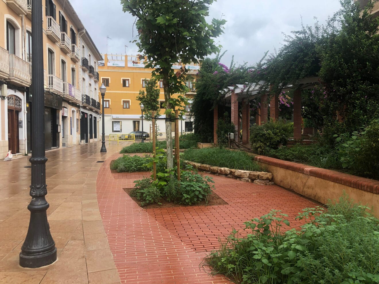 Espacio donde debería haber ubicado un banco