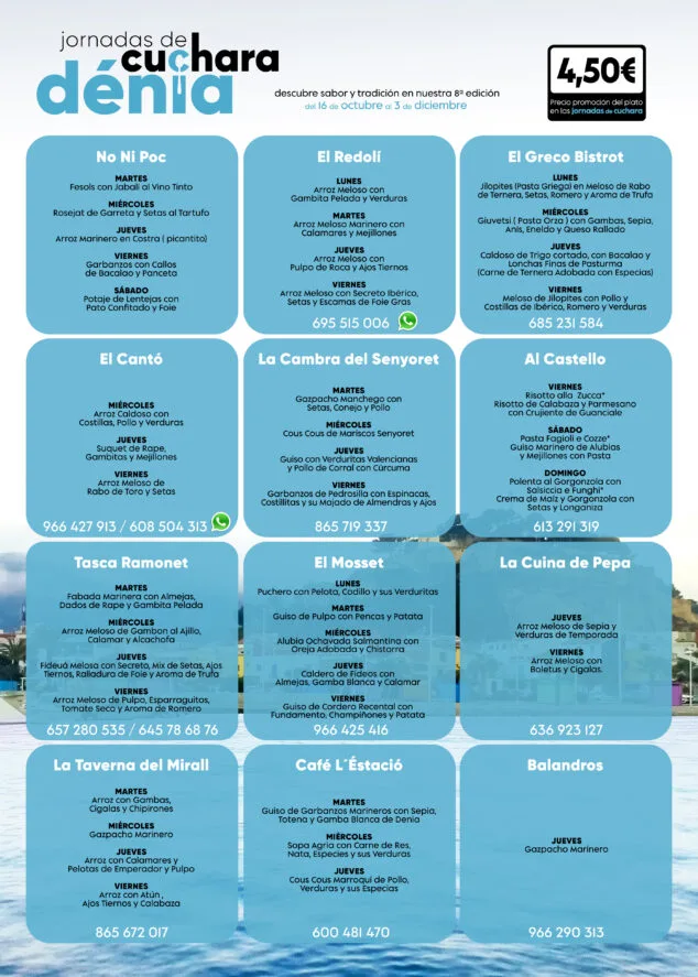 participants de las jornadas de cuchara de denia