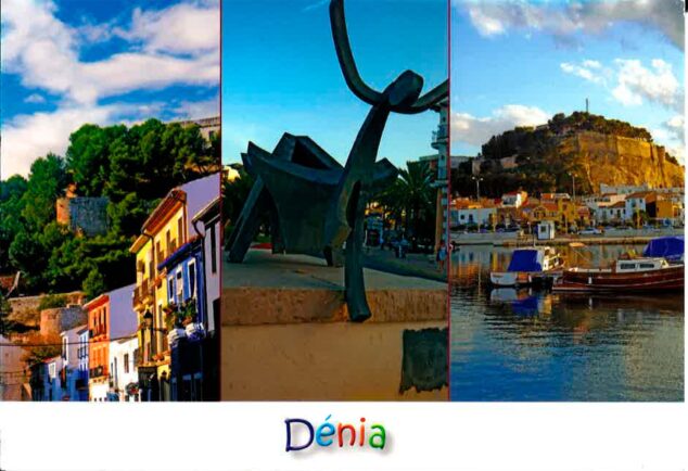 Imagen: Postal de Dénia con Baix la Mar y puerto