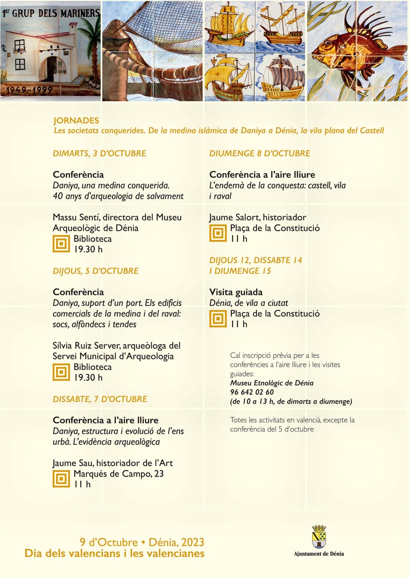 Programa de las jornadas Les societats conquerides