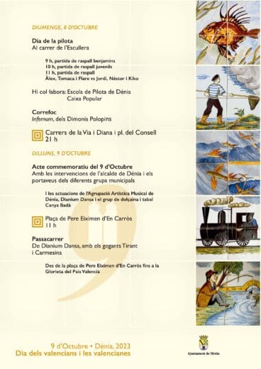 Programa segunda mitad Nou d’Octubre 2023 de Dénia