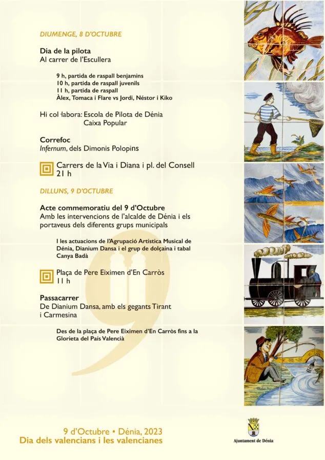 programa segunda mitad nou doctubre 2023 de denia