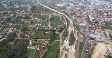 rio gorgos a su paso por xalo tras desbordarse en marzo de 2022