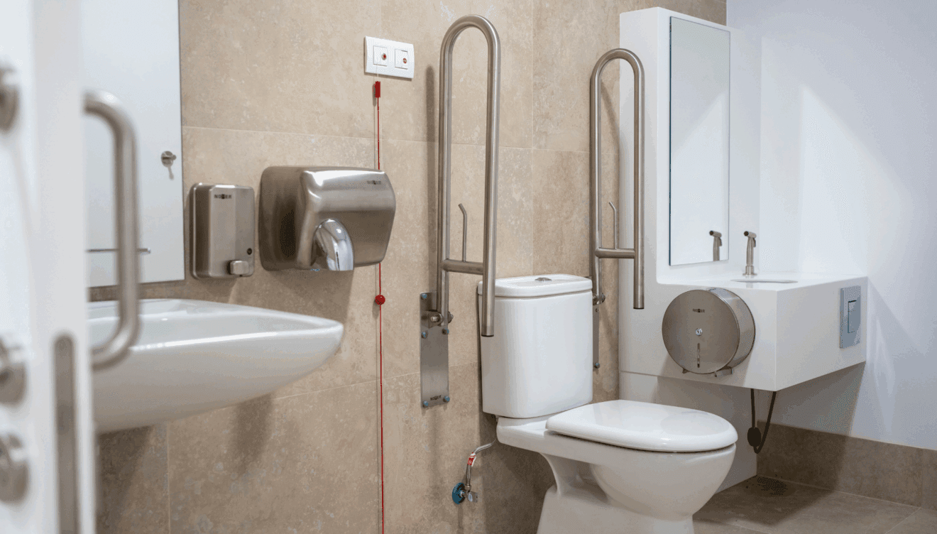 Baño equipado para personas con Ostomía en Portal de la Marina