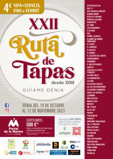 Cartel de la XXII Ruta de Tapas de Dénia