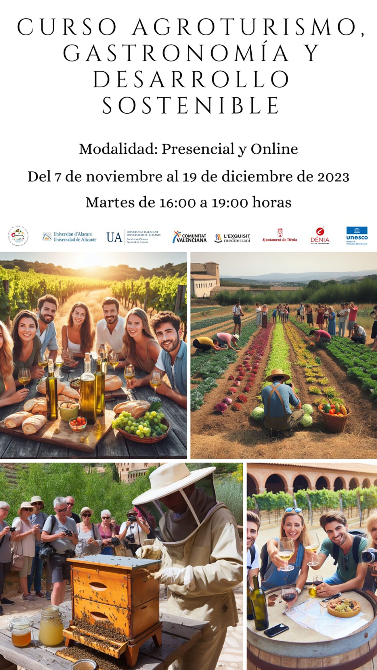 La Facultad de Ciencias y GASTERRA UA-Dénia organizan un curso de agroturismo, gastronomía y desarrollo sostenible