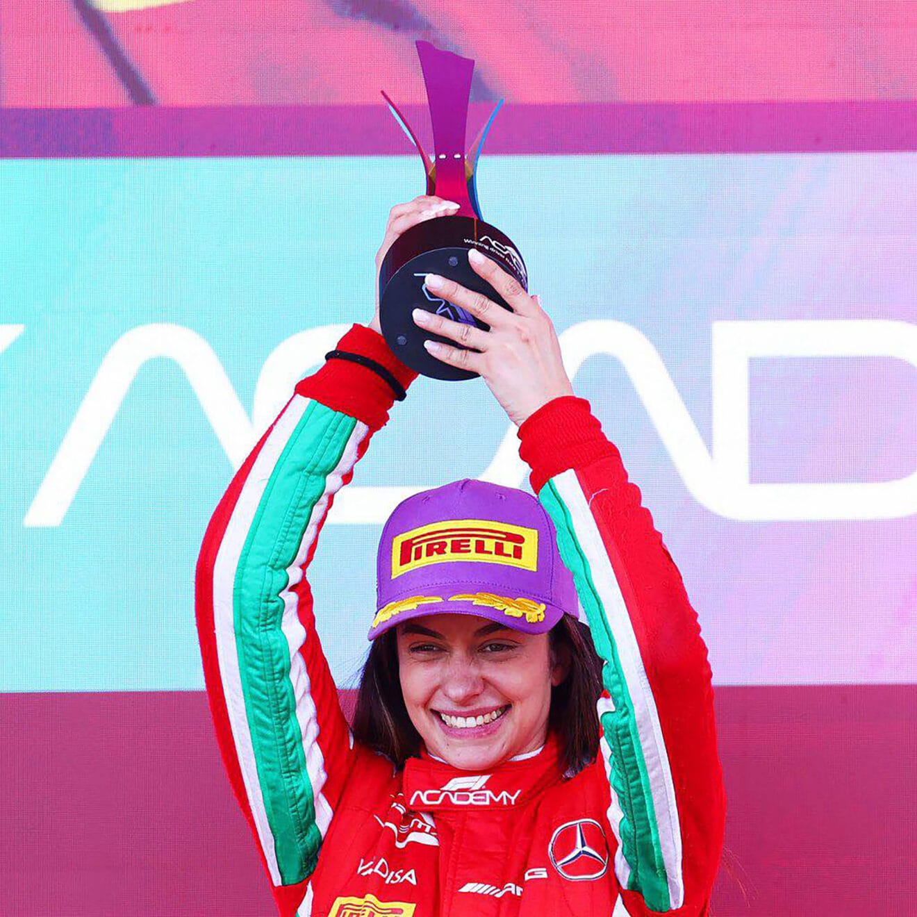 Marta García celebrando su triunfo