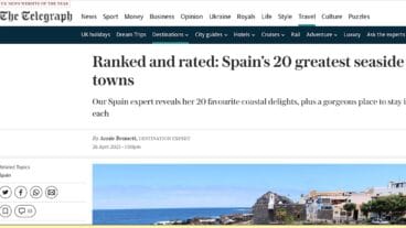 Portada del artículo de The Telegraph