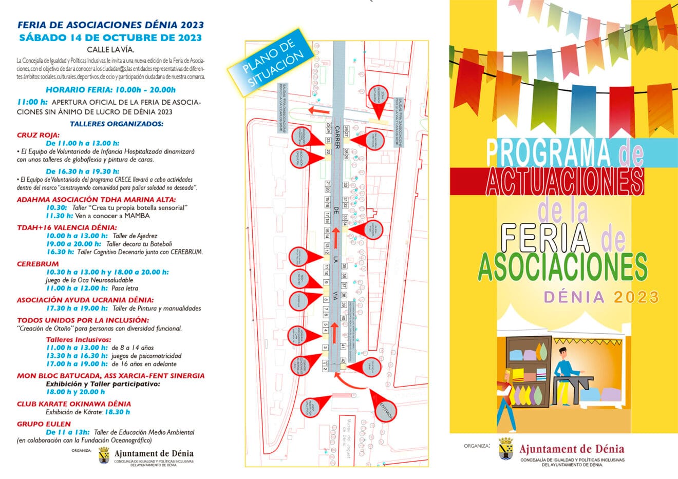 Programa de la Feria de Asociaciones 2023 de Dénia