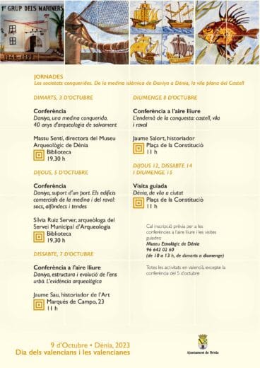 Programa de las jornadas Les societats conquerides