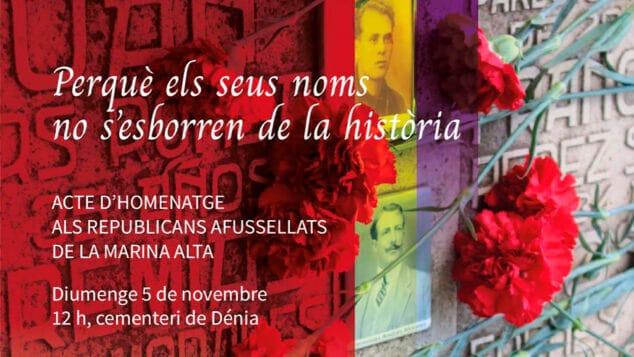 acte en homenatge als republicans afusellats al cementeri de denia