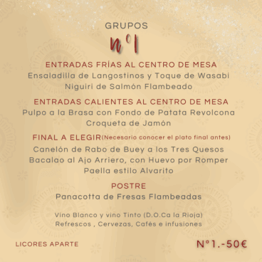 Celebra con tus compañeros de trabajo con un menú selecto